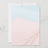 Blauwe en roze moderne religieuze uitnodiging (Achterkant)