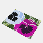 Blauwe en Roze Pansy Flower Deurmat (Schuin)