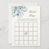 Blauwe en Roze Pioen | Vrijgezellenfeest Bingo Spe Kaart (Voorkant)