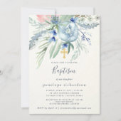 Blauwe en Roze Pioendoop Kaart (Voorkant)