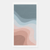 Blauwe en roze retro stijl golven servet (Voorkant)