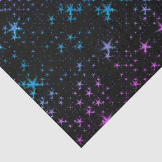 Blauwe en roze sterren tissuepapier (Detail)