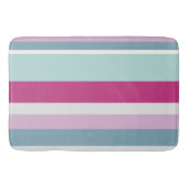 Blauwe en roze strepen badmat (Voorkant)