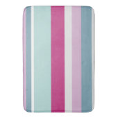 Blauwe en roze strepen badmat (Voorkant Verticaal)