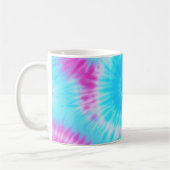 Blauwe en Roze Tie Dye Koffiemok (Links)