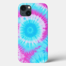 Blauwe en Roze Tie Dye Telefoonhoes Case-Mate iPhone Case