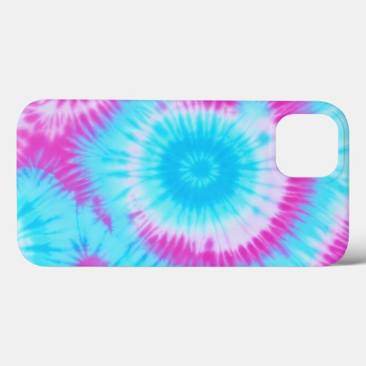 Blauwe en Roze Tie Dye Telefoonhoes Case-Mate iPhone Case (Achterkant (horizontaal))