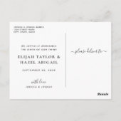 Blauwe en roze tweelingen Fotoaankondiging Briefkaart (Achterkant)