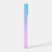 Blauwe en roze verloop achtergrond iPhone 15 case (Rechterkant)