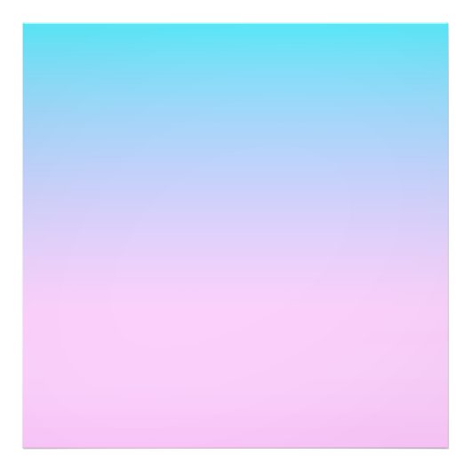 Blauwe en roze verloopachtergrond foto afdruk (Voorkant)