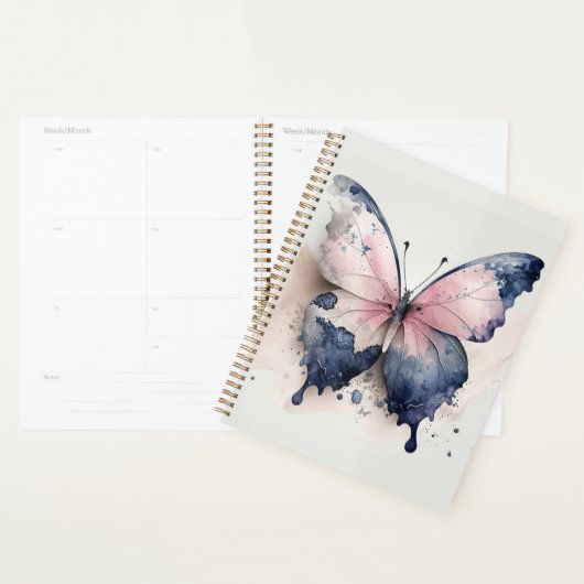 Blauwe en Roze Vlinder Planner (Display)
