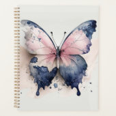 Blauwe en Roze Vlinder Planner (Voorkant)