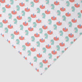 Blauwe en roze vogels tissuepapier (Detail)