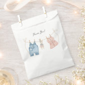 Blauwe en roze Waterverf onthullen geslacht Bedankzakje (Geknipt)