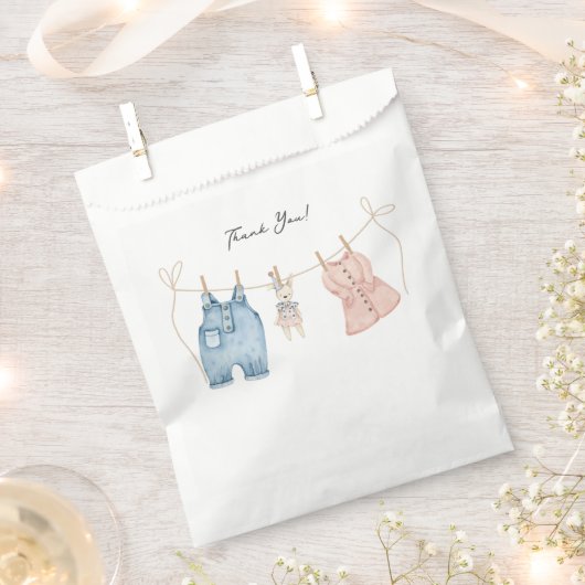 Blauwe en roze Waterverf onthullen geslacht Bedankzakje (Geknipt)