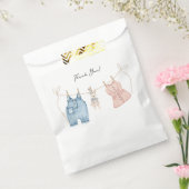 Blauwe en roze Waterverf onthullen geslacht Bedankzakje (Gezegeld)