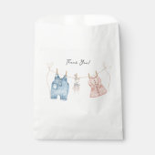 Blauwe en roze Waterverf onthullen geslacht Bedankzakje (Voorkant)