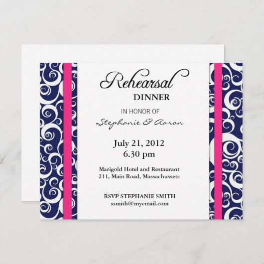 Blauwe en roze wervelkolom repetitie binnenste Kaa Kaart (Voorkant / Achterkant)