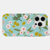 Blauwe en Roze Woestijn Bloemen Telefoonhoesje Case-Mate iPhone Case (Achterkant (horizontaal))