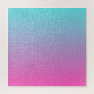 Blauwe en roze zeemeermin ombre legpuzzel