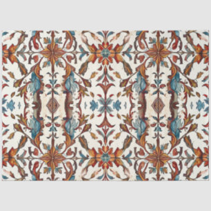 Blauwe en rustieke Herfst decoupage Tissuepapier