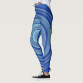 Blauwe en turkooispiraal leggings (Links)