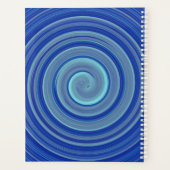 Blauwe en turkooispiraal planner (Achterkant)