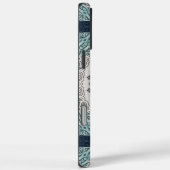 Blauwe en turquoise mandala met geometrische symme Case-Mate iPhone case (Achterkant / Rechts)
