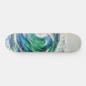 Blauwe en Turquoise Ocean Wave Persoonlijk Skateboard (Horizontaal)