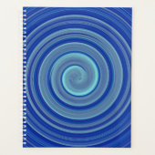 Blauwe en turquoise spiraal planner (Voorkant)