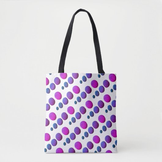 Blauwe en Violet Beach Stones Tote Bag (Voorkant)