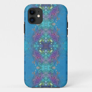 Blauwe en violette oceaanindruk iPhone 11 hoesje