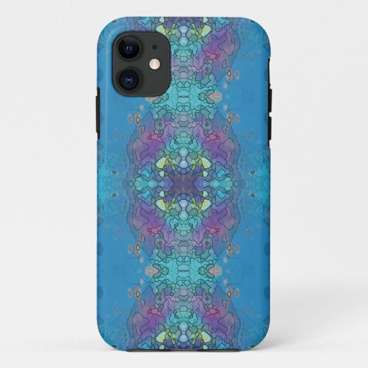 Blauwe en violette oceaanindruk Case-Mate iPhone case (Achterkant)
