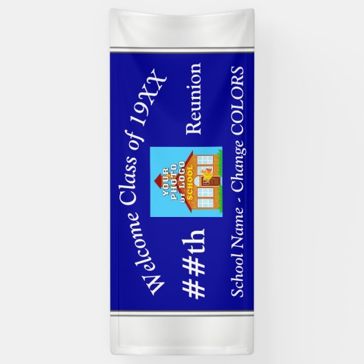 Blauwe en Witte Aangepersonaliseerde de Banners va (Verticaal)