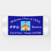 Blauwe en Witte Aangepersonaliseerde de Banners va (Horizontaal)