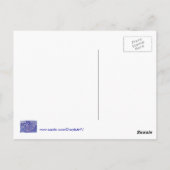 Blauwe en witte Abstracte tekening, Briefkaarten (Achterkant)