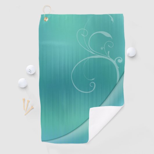 Blauwe en witte achtergrond Golf Handdoeken (Insitu)