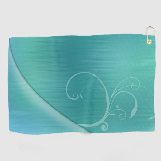 Blauwe en witte achtergrond Golf Handdoeken (Horizontaal)