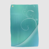 Blauwe en witte achtergrond Golf Handdoeken (Voorkant)