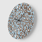 Blauwe en witte afdrukken grote klok (Hoek)