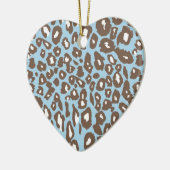 Blauwe en witte afdrukken keramisch ornament (Links)