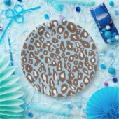 Blauwe en witte afdrukken papieren bordje (Feest)