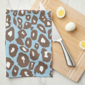 Blauwe en witte afdrukken theedoek (Quarter Fold)