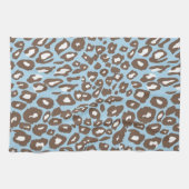 Blauwe en witte afdrukken theedoek (Horizontaal)
