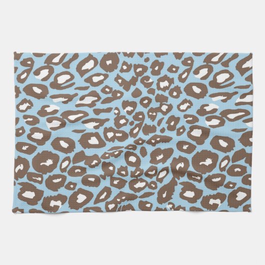 Blauwe en witte afdrukken theedoek (Horizontaal)