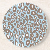 Blauwe en witte afdrukken zandsteen onderzetter (Voorkant)
