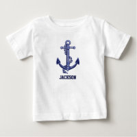 Blauwe en witte anker