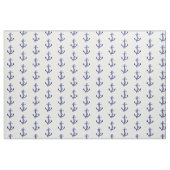 Blauwe en witte anker stof (Fat Quarter)