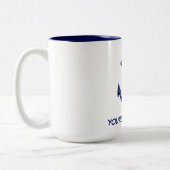 Blauwe en witte anker Two-Tone koffiemok Tweekleurige Koffiemok (Links)