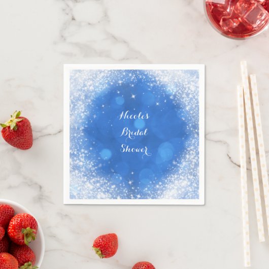 Blauwe en witte Assepoester Elke partij bij een ev Servet (Insitu)